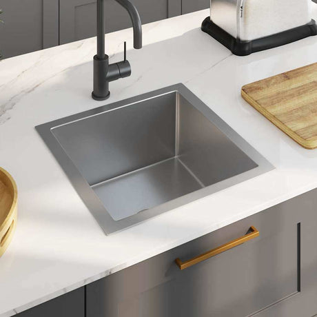 Vidaxl Sink handgefertigt Edelstahl