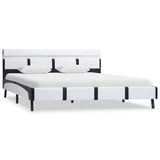 Vidaxl bedframe met led kunstleer wit 120x200 cm