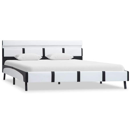 Vidaxl bedframe met led kunstleer wit 120x200 cm