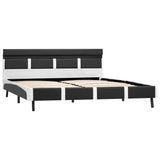 Vidaxl bedframe met led kunstleer grijs 160x200 cm