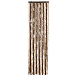 Vidaxl Fly Vorhang 56x185 cm Chenille Beige und hellbraun