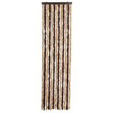 Vidaxl Fly Vorhang 56x185 cm Chenille Beige und hellbraun