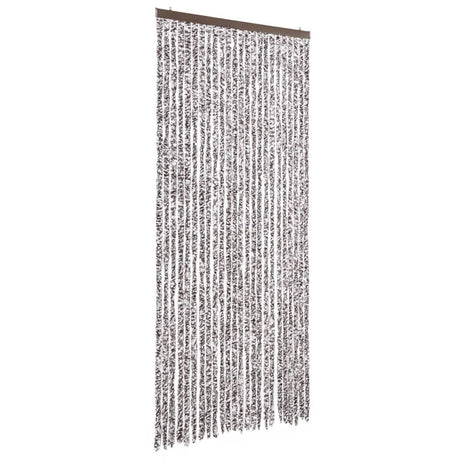 Vidaxl Fly Vorhang 100x220 cm Chenille Brown und Beige