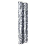 Vidaxl Fly Vorhang 56x185 cm Chenille Silberfarbe