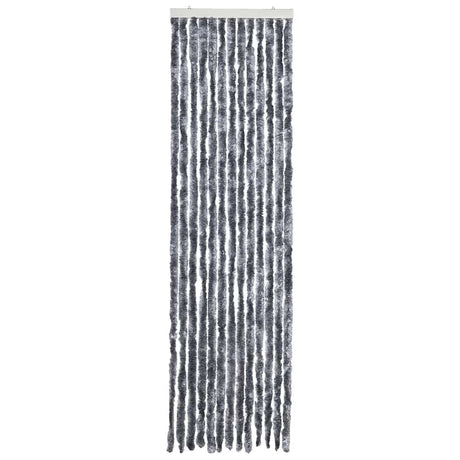 Vidaxl Fly Vorhang 56x185 cm Chenille Silberfarbe