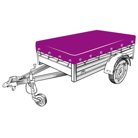Vidaxl Trailer Network 2x3,5 M HDPE Schwarz