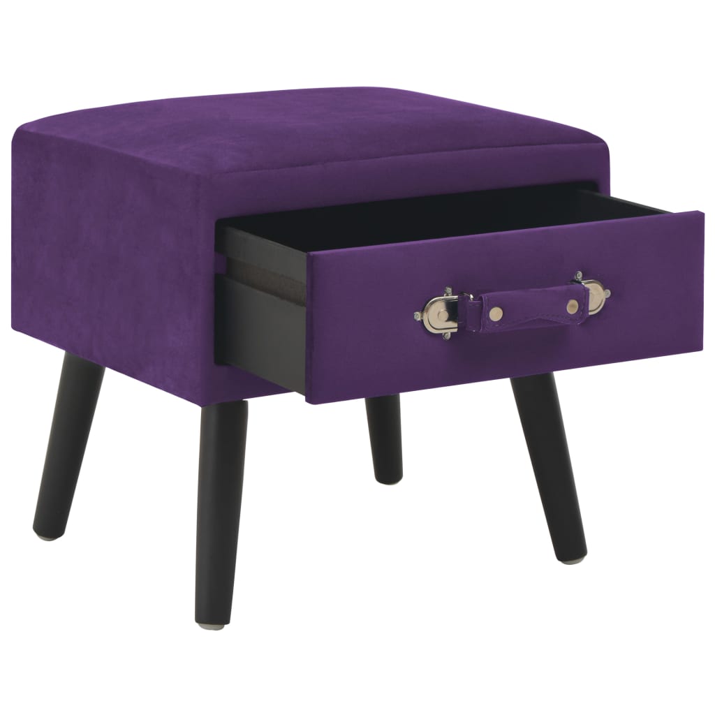 Vidaxl nachtkastjes 2 st 40x35x40 cm fluweel donkerpaars