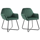Vidaxl eetkamerstoelen 2 st fluweel groen
