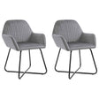 Vidaxl eetkamerstoelen 2 st fluweel grijs