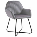 Vidaxl eetkamerstoelen 2 st fluweel grijs
