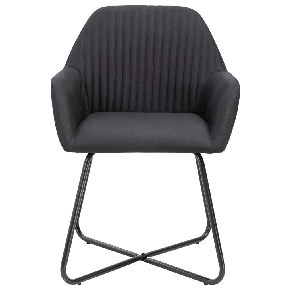 Vidaxl eetkamerstoelen 2 st stof zwart