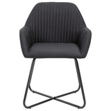 Vidaxl eetkamerstoelen 2 st stof zwart