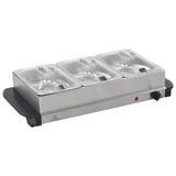 Vidaxl -Buffetwärmer 200 W 3x1.5 L Edelstahl