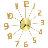 Vidaxl Wanduhr 50 cm Metall Gold gefärbt