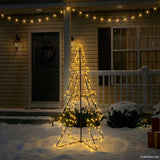 VIDAXL KegelKERSTBOOM 160 LEDs innerhalb und außerhalb von 78x120 cm