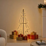 VIDAXL KegelKERSTBOOM 160 LEDs innerhalb und außerhalb von 78x120 cm