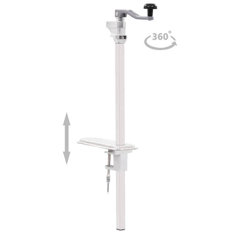 Vidaxl Blik Opener 70 cm Aluminium und Edelstahl Silber gefärbt
