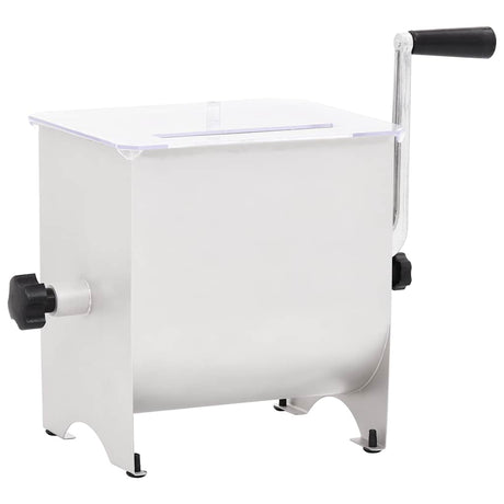 Vidaxl Fleischmixer mit Deckel manuell aus rostfreiem Stahl silberfarben