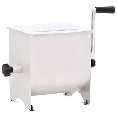 Vidaxl Fleischmixer mit Deckel manuell aus rostfreiem Stahl silberfarben