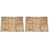 VIDAXL 12 ST Terrassenfliesen 50x50 cm Holzbraun