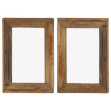 Vidaxl -Fotorahmen 2 PCs 30x40 cm Festes Recyclingholz und Glas