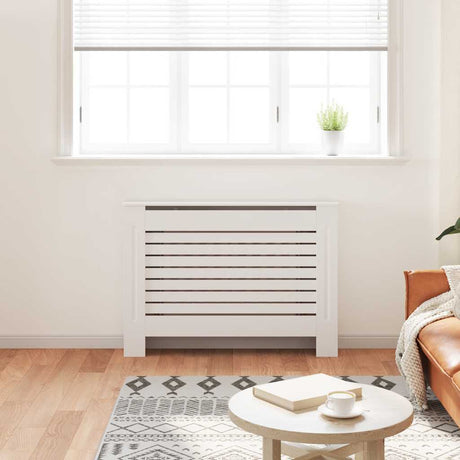 VIDAXL -Radiatorkonstruktion 112x19x81.5 cm MDF Weiß