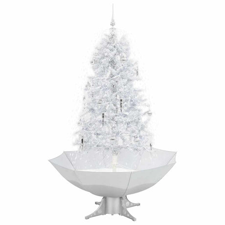 Vidaxl Weihnachtsbaum schneit mit Regenschirme 170 cm Weiß