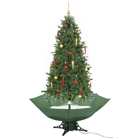 Vidaxl Weihnachtsbaum schneit mit Regenschirm 190 cm Grün