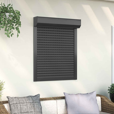 Vidaxl roljaloezie antraciet 70 x 100 cm aluminium en polyurethaan