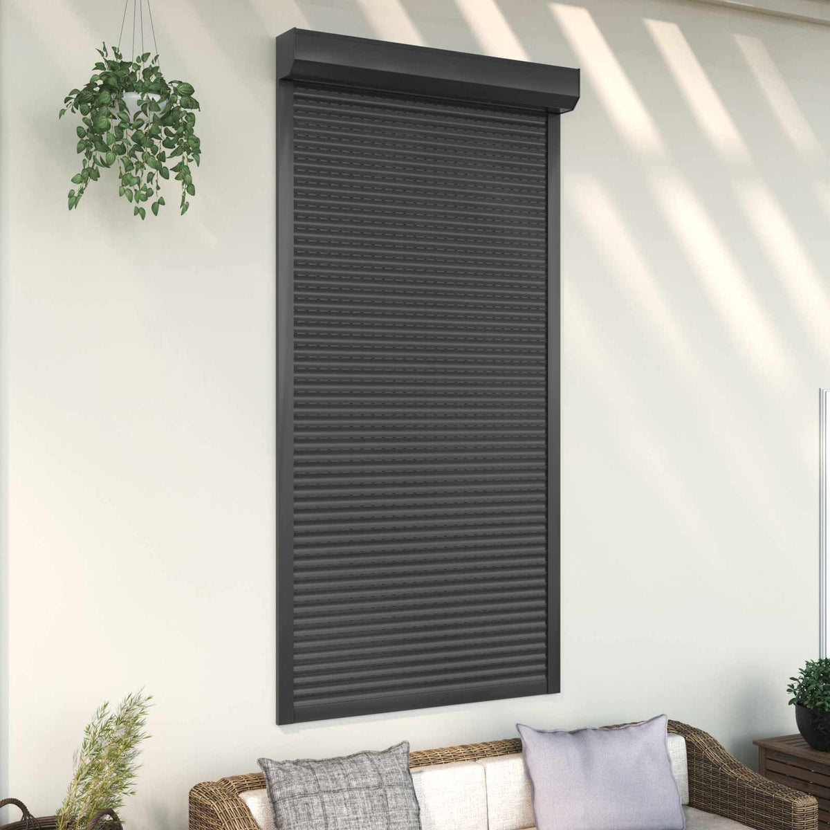 Vidaxl roljaloezie antraciet 110 x 220 cm aluminium en polyurethaan
