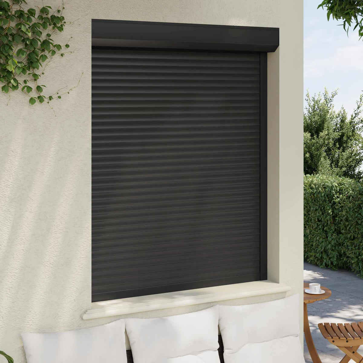 Vidaxl roljaloezie antraciet 120 x 150 cm aluminium en polyurethaan