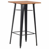 Vidaxl 3-delige barset staal zwart