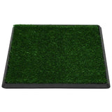 Vidaxl Pet Toilette mit Behälter und künstlichem Gras 64x51x3 cm Grün