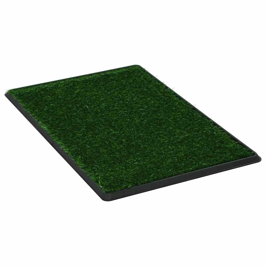 Vidaxl Pet Toilette mit Behälter und künstlichem Gras 76x51x3 cm Grün