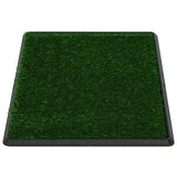 Vidaxl Pet Toilette mit Behälter und künstlichem Gras 76x51x3 cm Grün