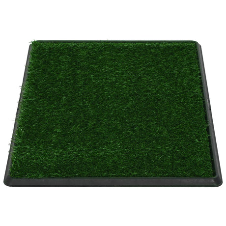 Vidaxl Pet Toilette mit Behälter und künstlichem Gras 76x51x3 cm Grün
