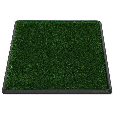 Vidaxl Pet Toilette mit Behälter und künstlichem Gras 76x51x3 cm Grün
