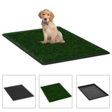 Vidaxl Pet Toilette mit Behälter und künstlichem Gras 76x51x3 cm Grün