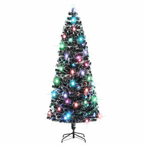 Vidaxx beleuchteter Weihnachtsbaum mit Ständer und LED 240 cm Glasfaser