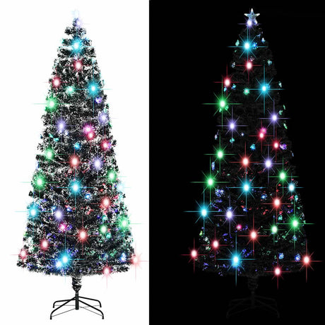 Vidaxx beleuchteter Weihnachtsbaum mit Ständer und LED 240 cm Glasfaser