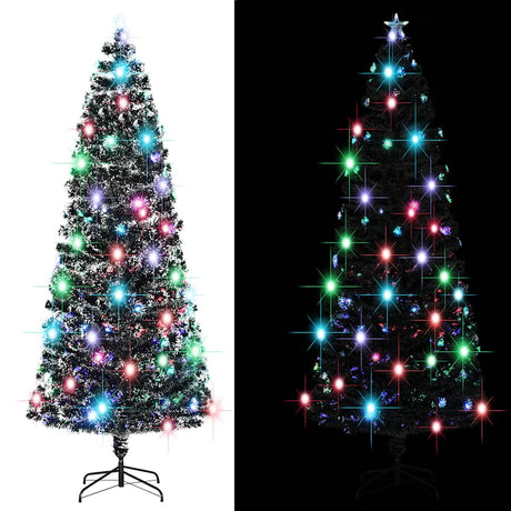 Vidaxl Weihnachtsbaum mit LED und Standard 240 cm Faser -Optik