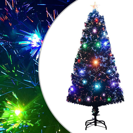 Vidaxx beleuchteter Weihnachtsbaum mit Ständer und LED 120 cm Glasfaser