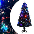 Vidaxx vorbeleuchteter Weihnachtsbaum mit Ständer und LED 150 cm Glasfaser