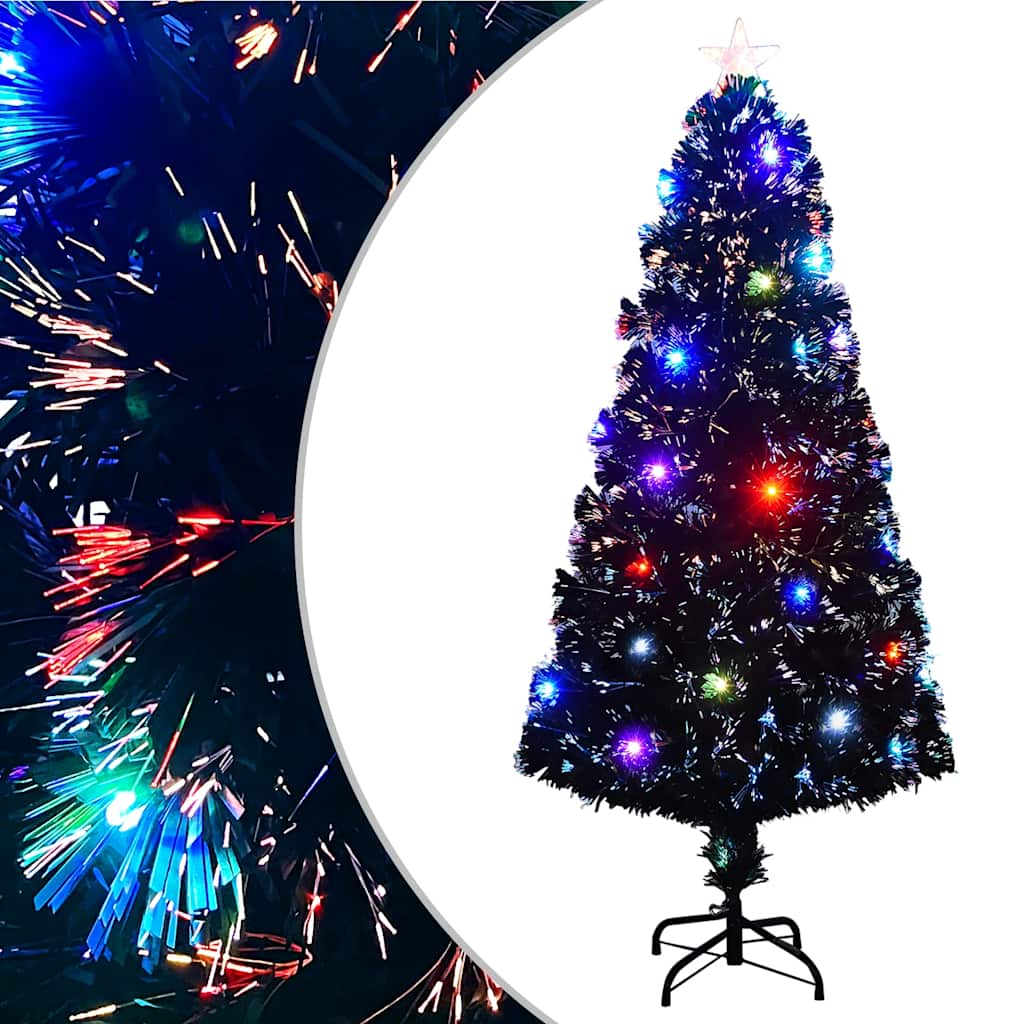 Vidaxx vorbeleuchteter Weihnachtsbaum mit Ständer und LED 150 cm Glasfaser