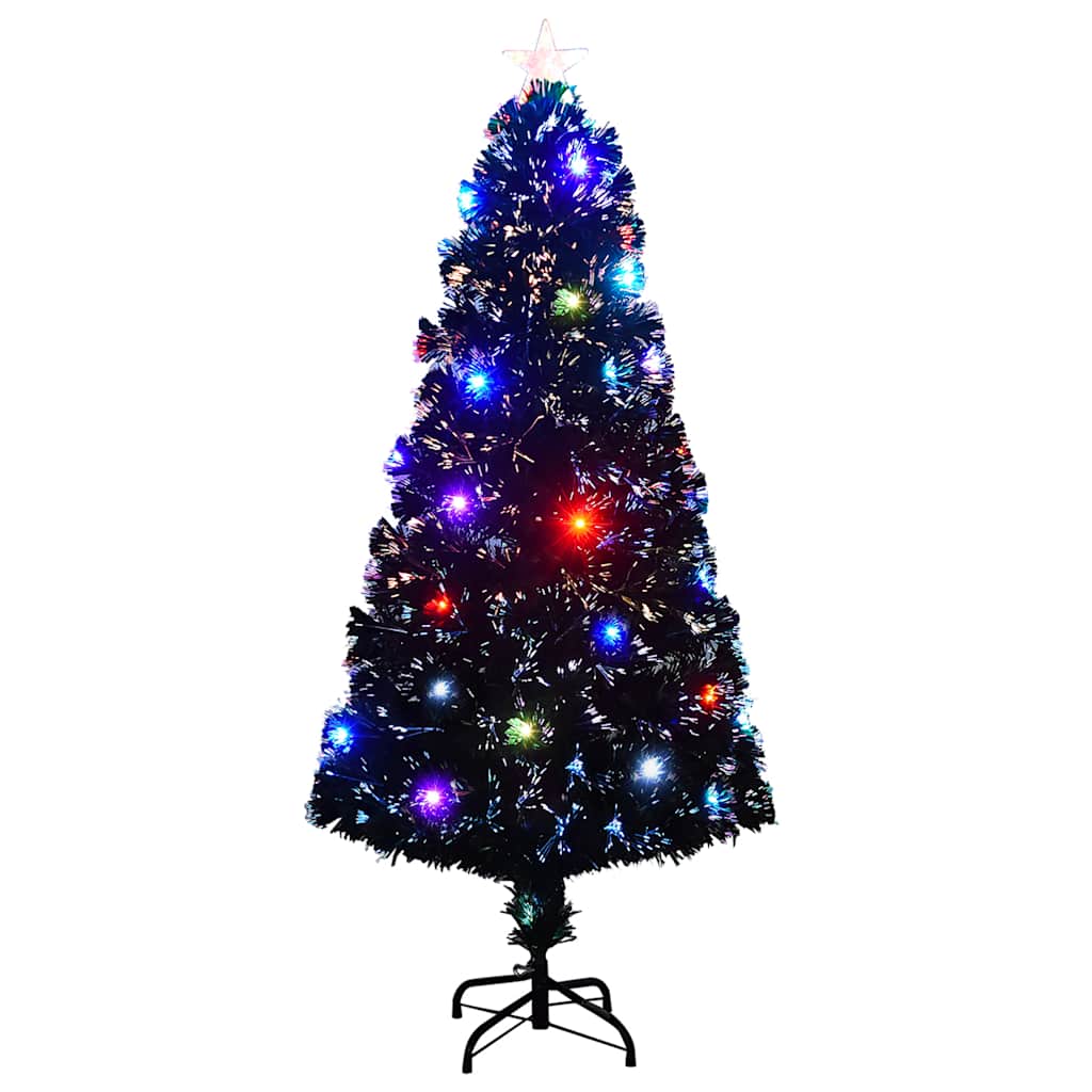 Vidaxx vorbeleuchteter Weihnachtsbaum mit Ständer und LED 150 cm Glasfaser