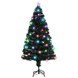 Vidaxx vorbeleuchteter Weihnachtsbaum mit Ständer und LED 150 cm Glasfaser