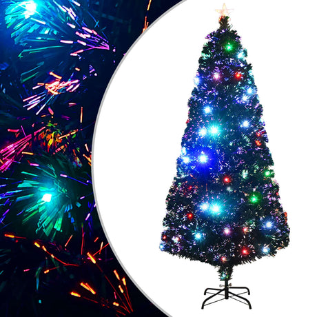 Vidaxx beleuchteter Weihnachtsbaum mit Ständer und LED 180 cm Glasfaser