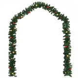 Vidaxl Weihnachtsgirlanden 4 Sts mit Weihnachtskugeln 270 cm PVC Grün