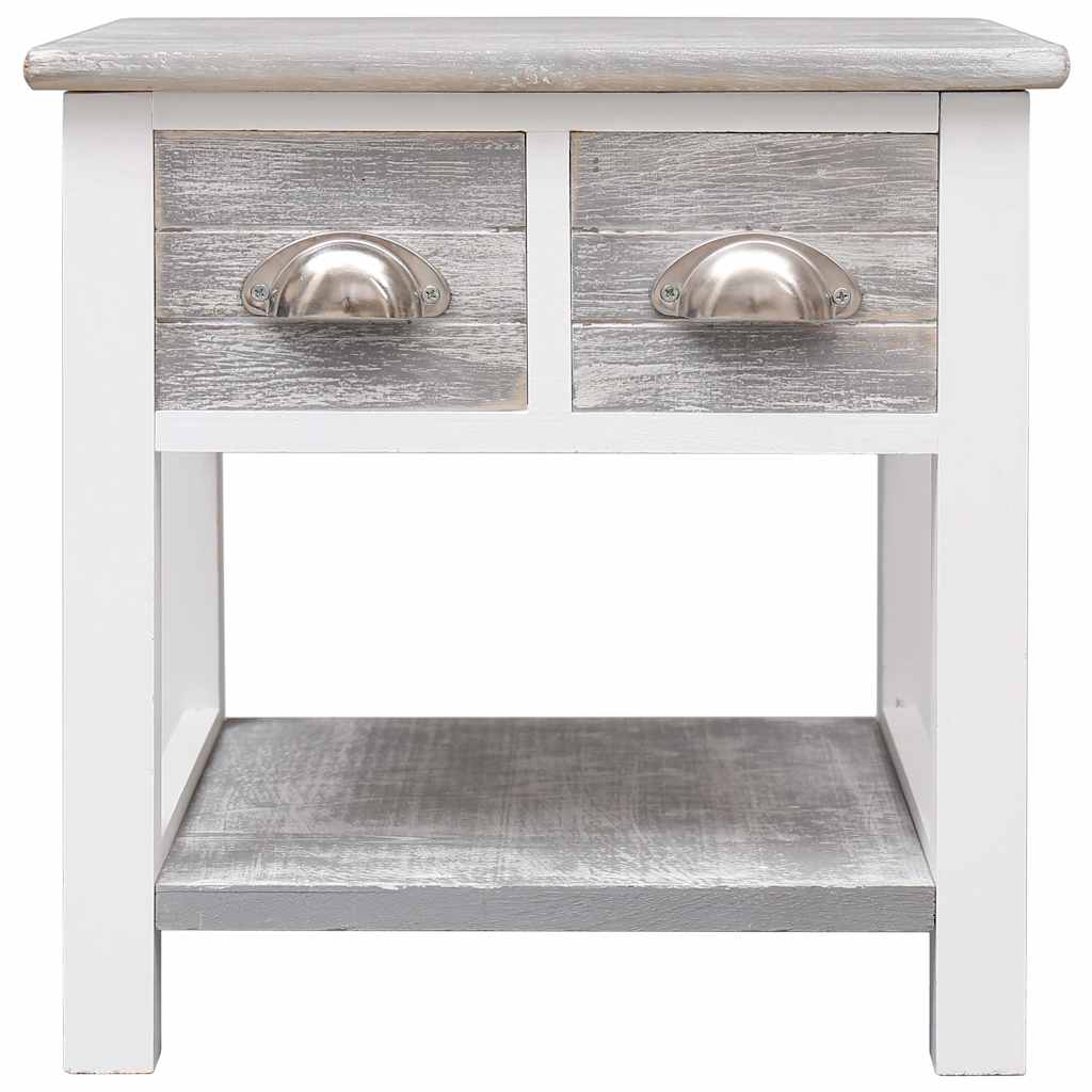 Vidaxl bijzettafel 40x40x40 cm paulowniahout grijs