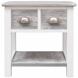Vidaxl bijzettafel 40x40x40 cm paulowniahout grijs